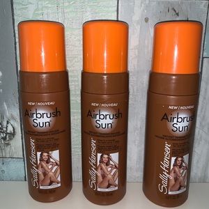 3-Pack Sally Hansen Airbrush Sun Instant Tanning Mousse Foam Self Tanner, Dark